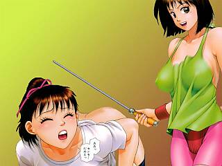 a japanese cartoon caning