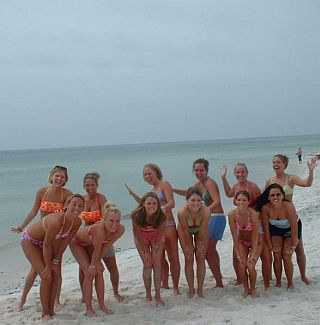 a half-dozen beach spankings