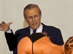 George Bush spanking Hillary Clinton