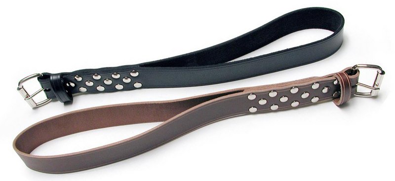 daddy's belt spanking strap in brown or black leather
