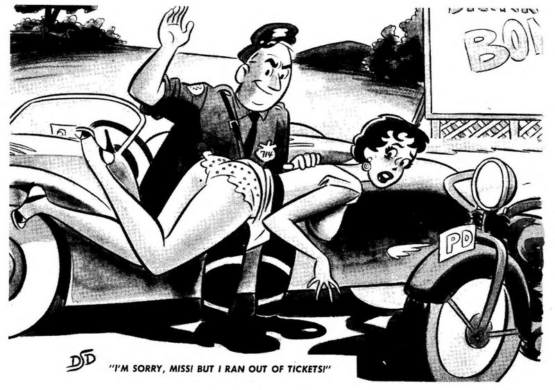 policeman spanks lady motorist he stopped for speeding