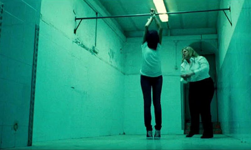 interrogation scene featuring Frieda Pinto whipped in a French prison
