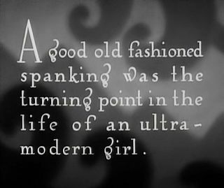 intertitle card from The Naughty Flirt, 1931