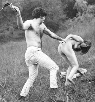 outdoors and naked for a spanking