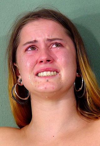 whipped girl crying