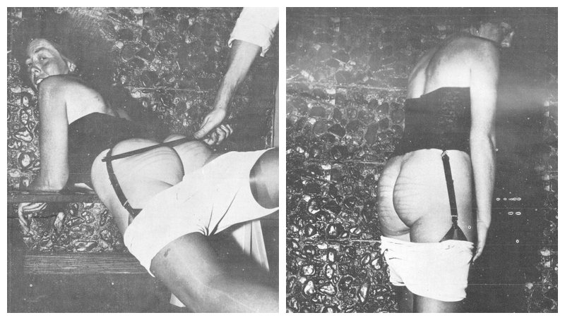 two views of a well-spanked woman