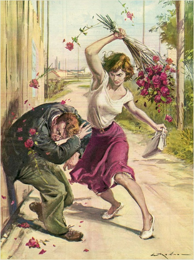 a beating with roses