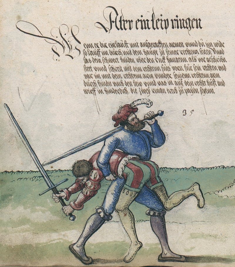 fencing manual spanked in a fight