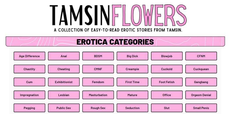 tamsin flowers erotic story categories