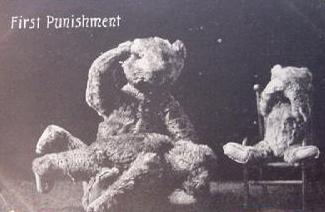 teddy bear gets spanked