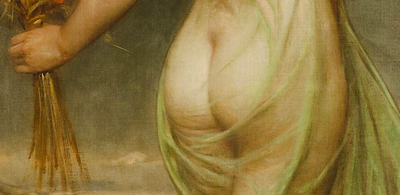 bottom fetish suggestive of spanking art from Allegory of Summer by Franz Doubek