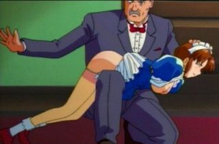 pretty maid getting a spanking