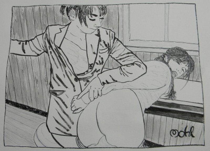 lesbian kitchen spanking