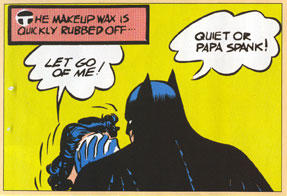 Batman threatens to give a spanking