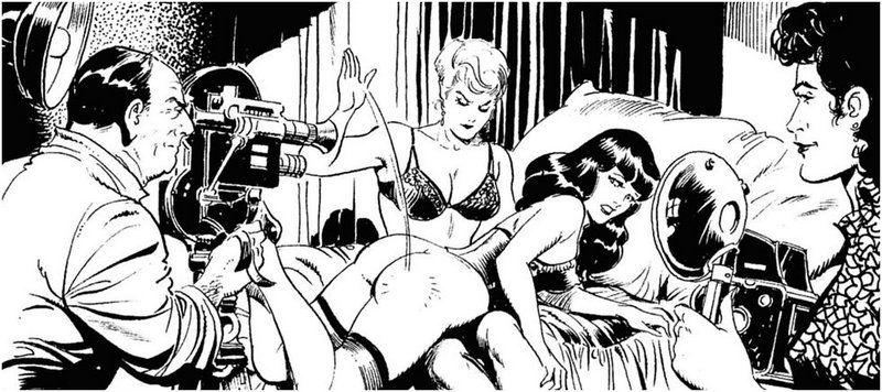 betty page kinky spanking art