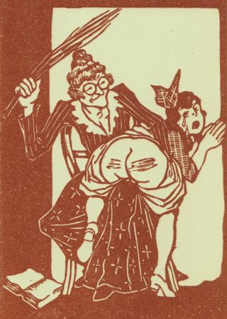 crying girl getting a birching