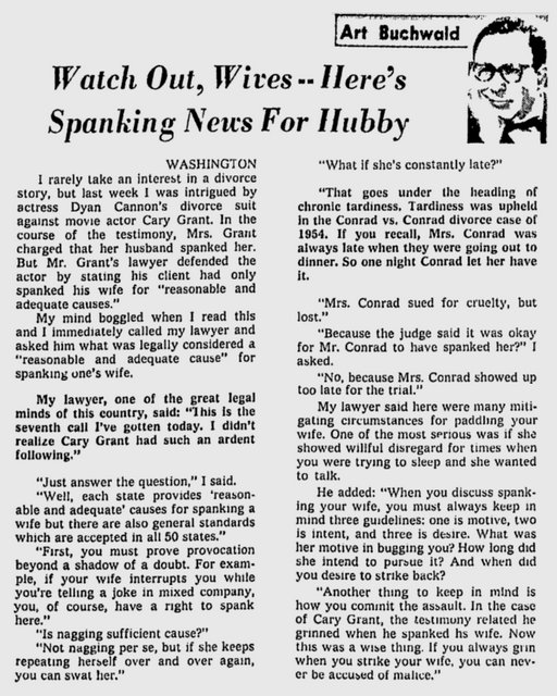 buchwald spanking column