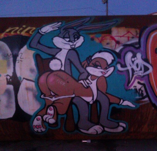 Bugs Bunny spanking grafiti
