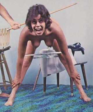 screaming girl gets a caning
