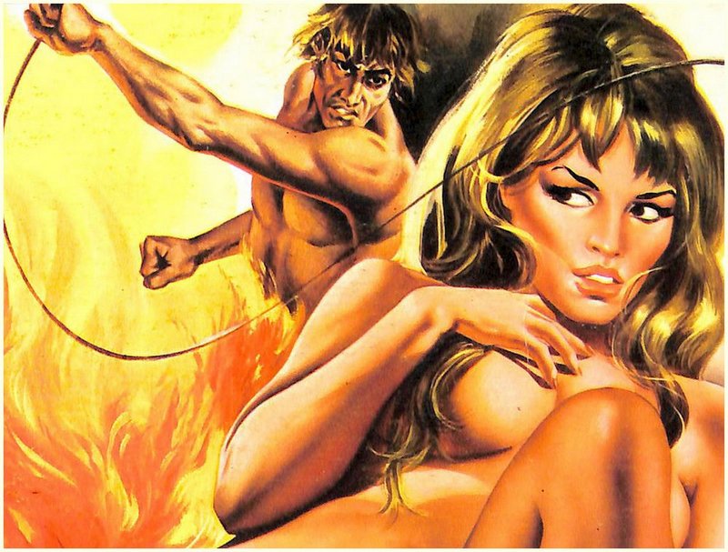 the devil cracks a whip from out of the flaming pit of hell