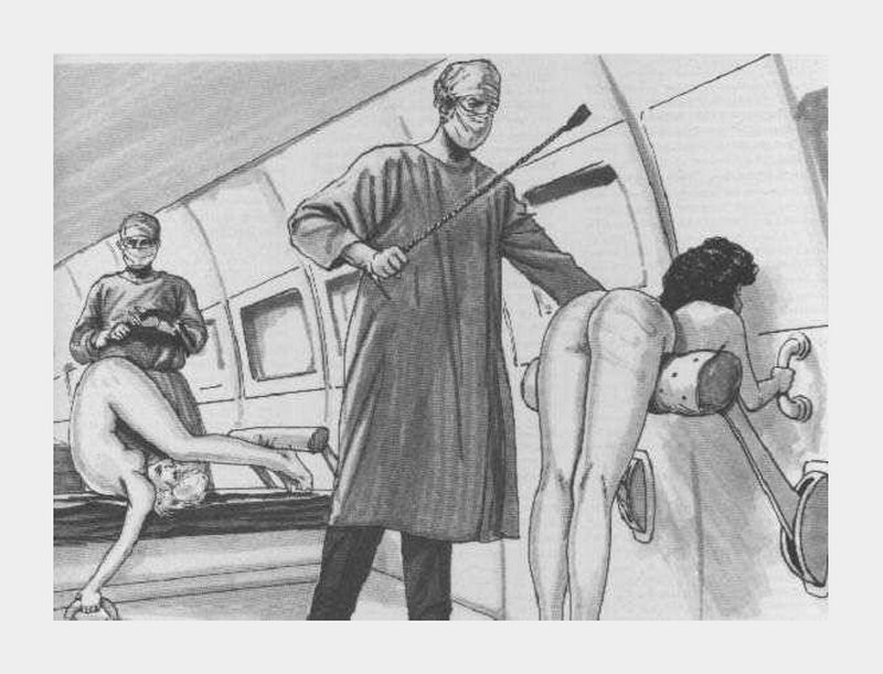 spanked on a medical evacuation dirigible