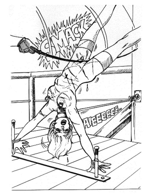 upside-down bondage pussy whipping