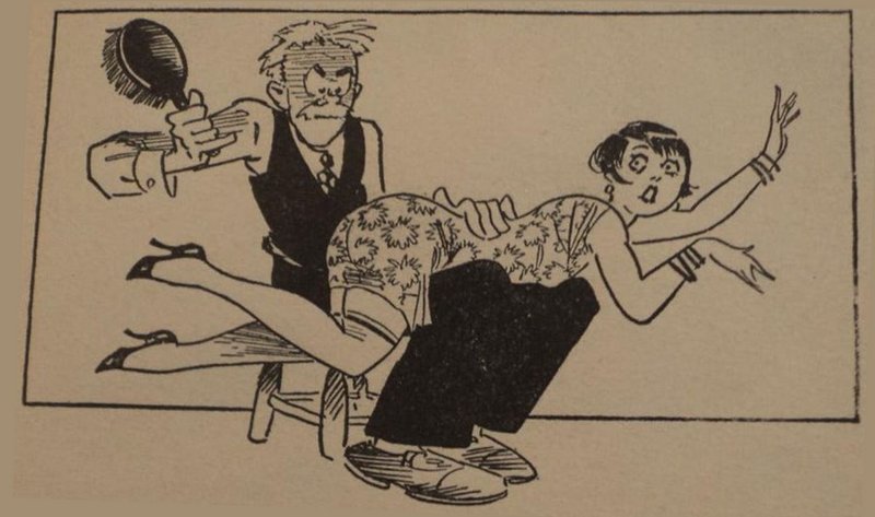 hairbrush spanking for a flapper