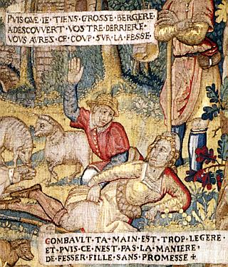 french spanking tapestry