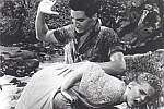 Production still showing Elvis spanking Jenni Lee in Blue Hawaii