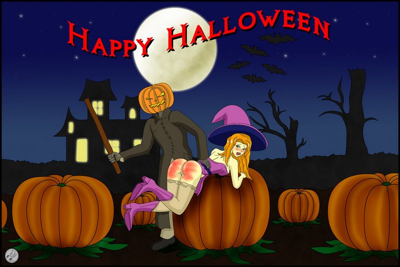 spanked by the great pumpkin or his evil scarecrow minion