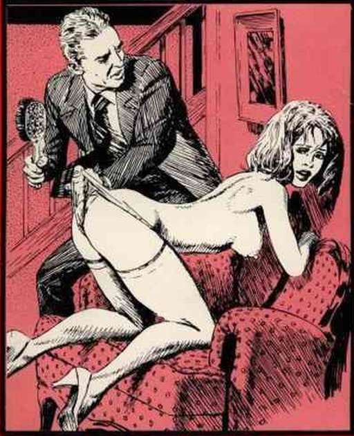 spanked with a hair brush