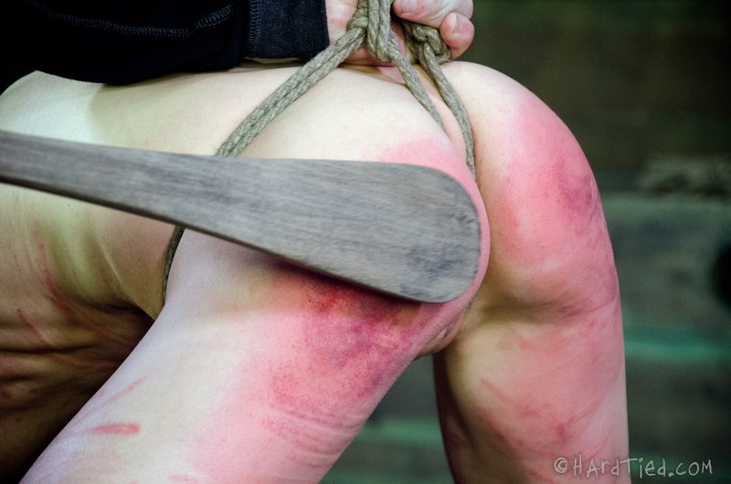 hard spanked with heavy wooden spoon