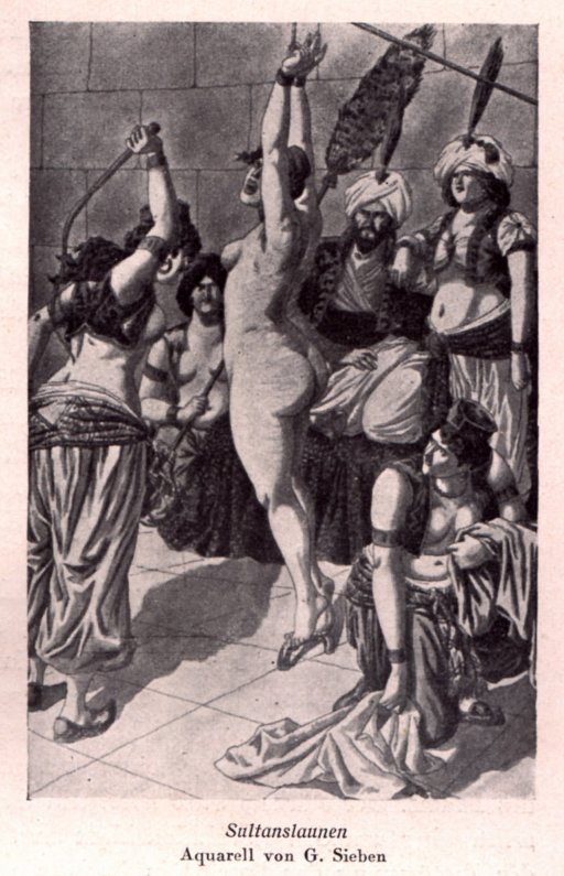 harem slave whipped while the sultan watches