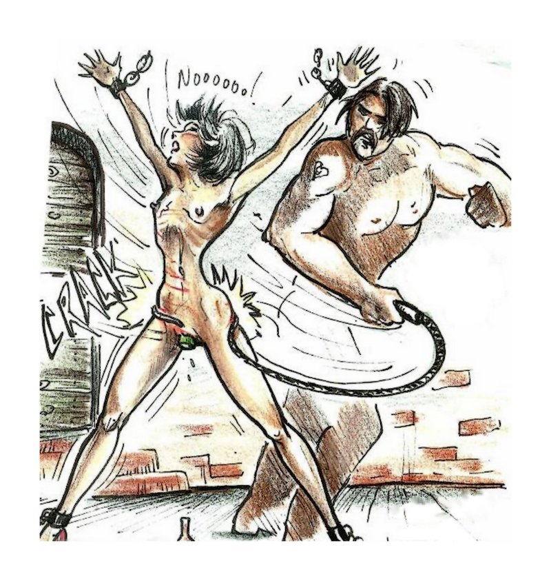 harsh bondage whipping