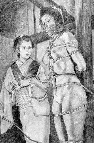 lesbian bondage whipping in Japan