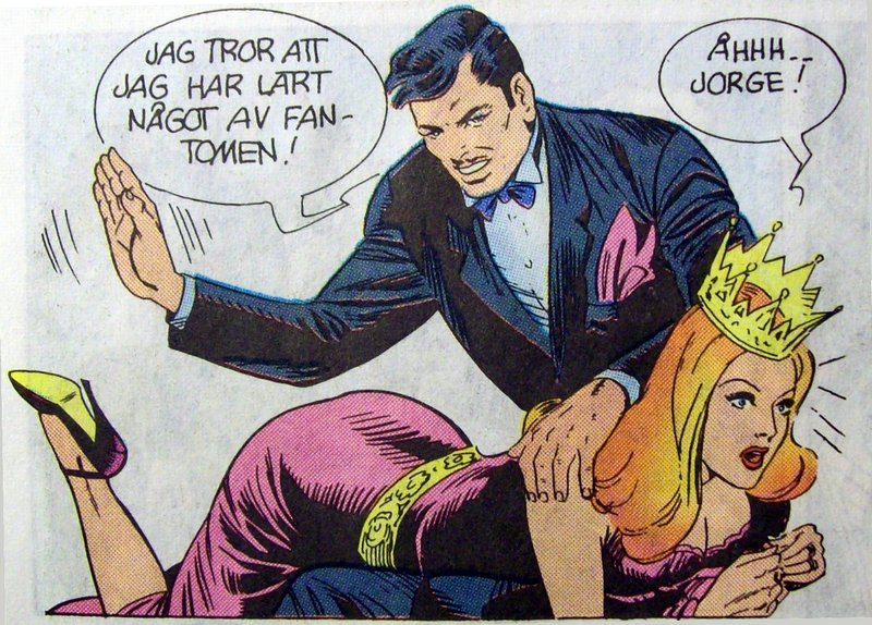 Count Jorge spanks queen pera in the phantom comic book swedish version