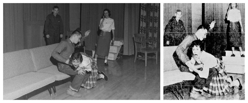 otk spanking in a play