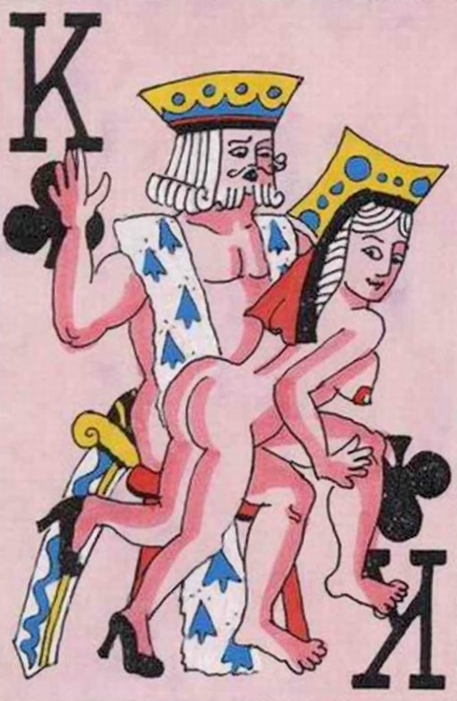 spanking on the king of clubs in a deck of kinky playing cards