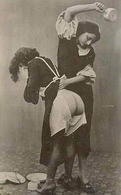scullery maid spanked with a pot for dropping dishes