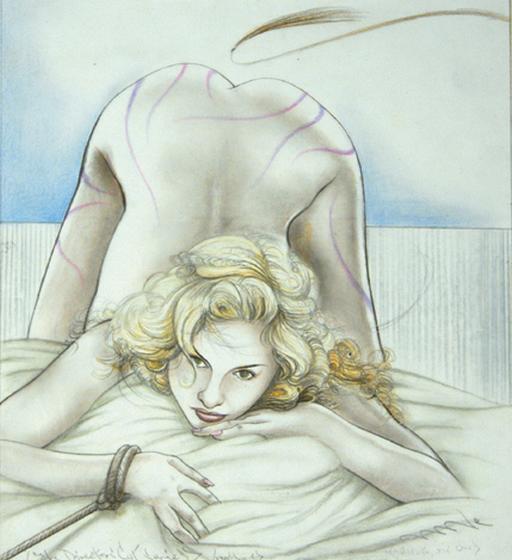 tied and whipped art by David Wilde