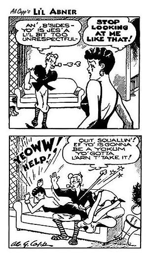 spanking in the funny papers