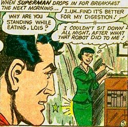 a robot spanking for lois lane