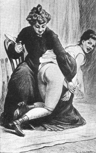 spanked with a hair brush