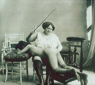 spanking from a mean-looking woman