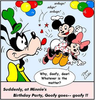 minnie gets a birthday spanking from mickey