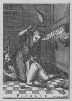 monk flogging girl