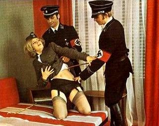 nazi interrogators strip female victim before painful whipping interrogation