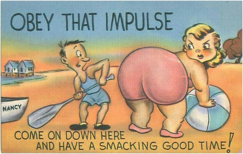 tempted to spank her with an oar