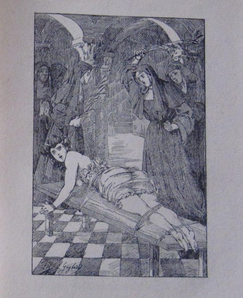 angry nuns birch a tied girl