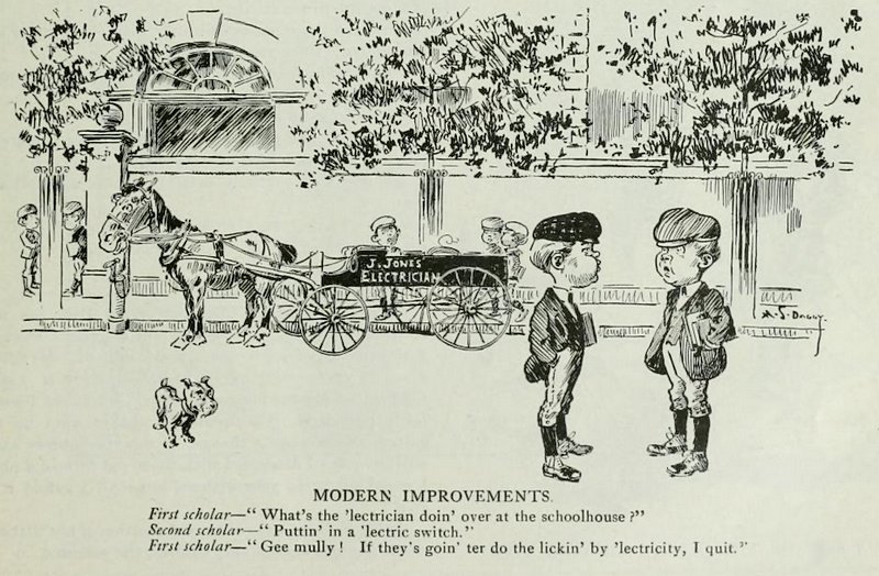 electric switching cartoon